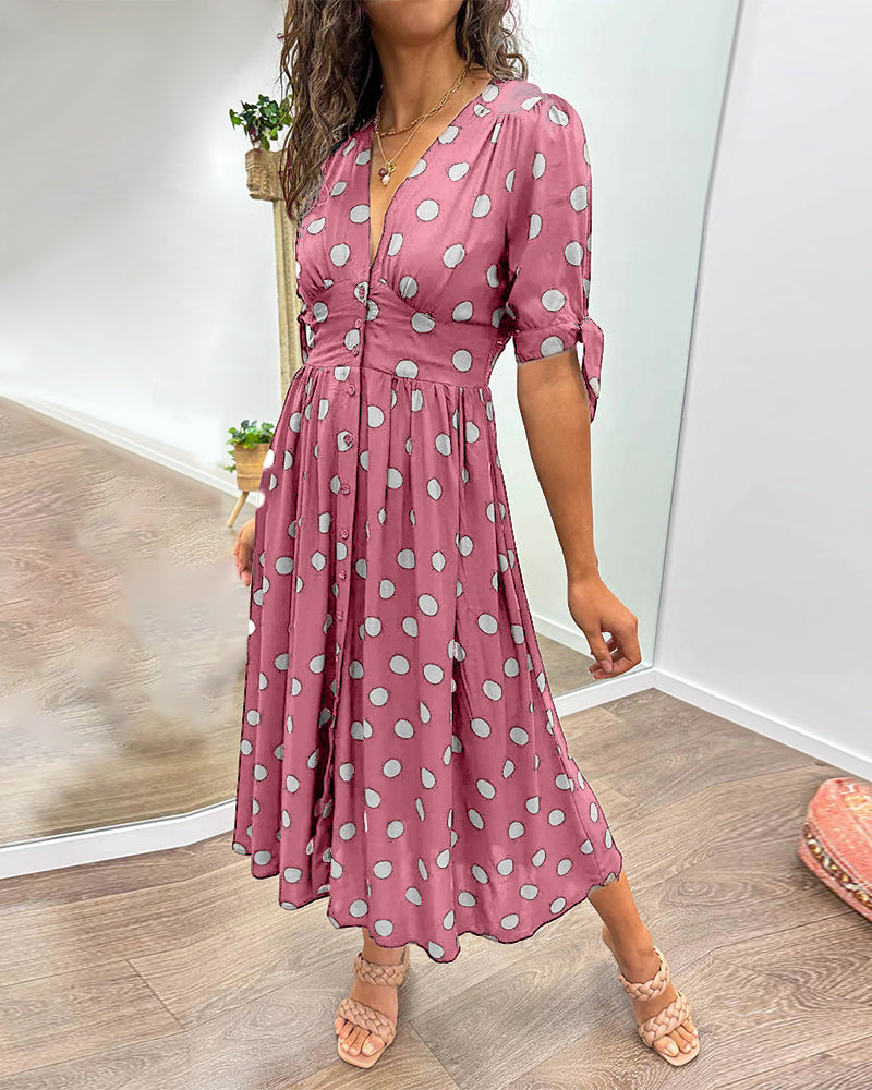 Monique™ | Elegant prickig klänning