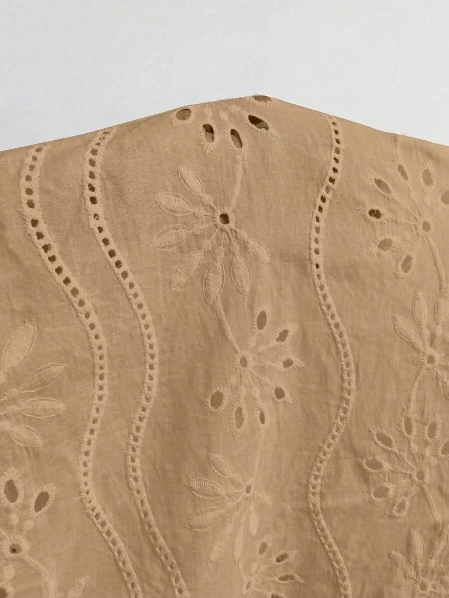 Charly™ | Elegant topp med V-ringning och puffärmar