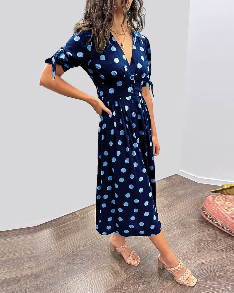 Monique™ | Elegant prickig klänning