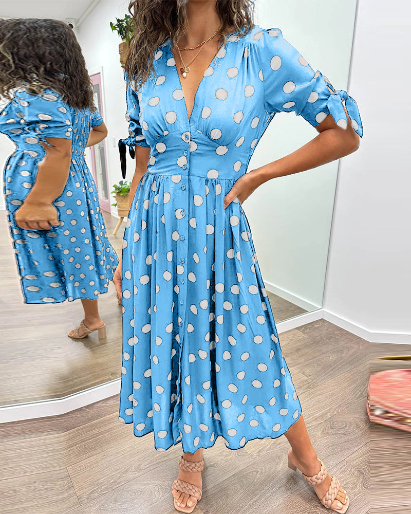 Monique™ | Elegant prickig klänning
