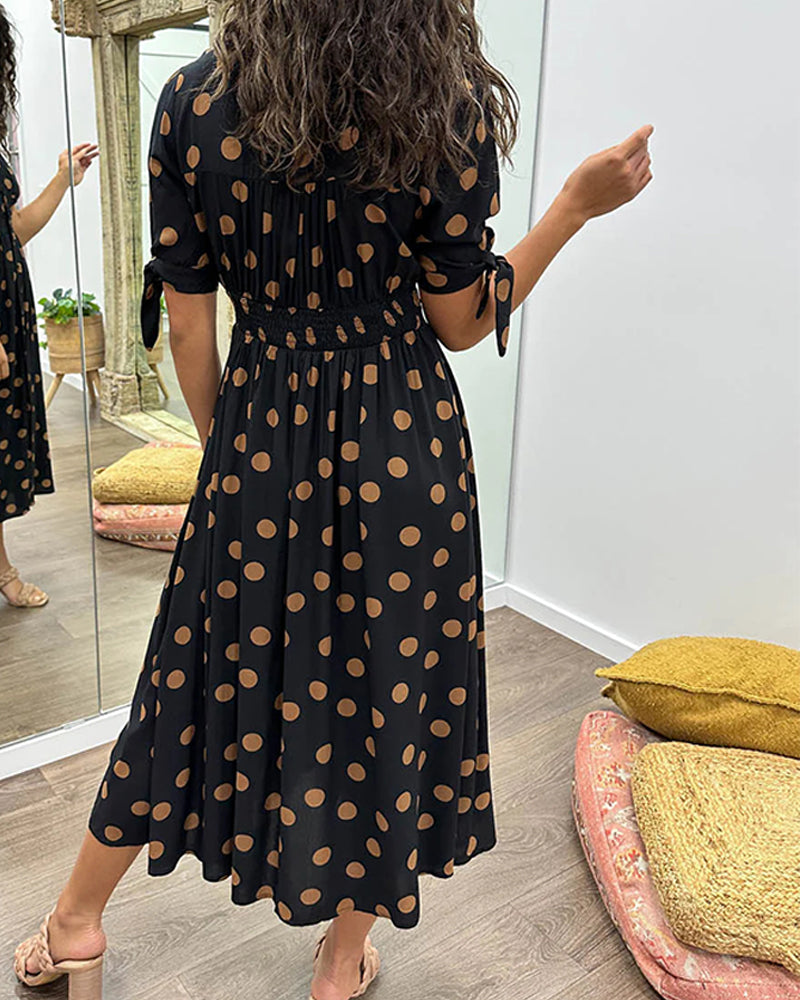Monique™ | Elegant prickig klänning