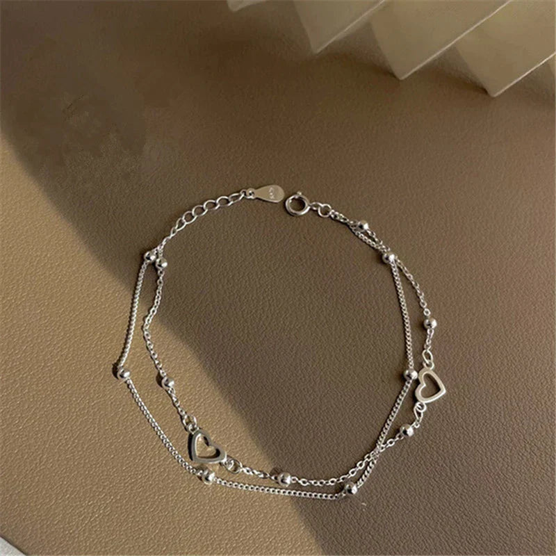 Mari™ | Justerbart silverarmband med hjärtform