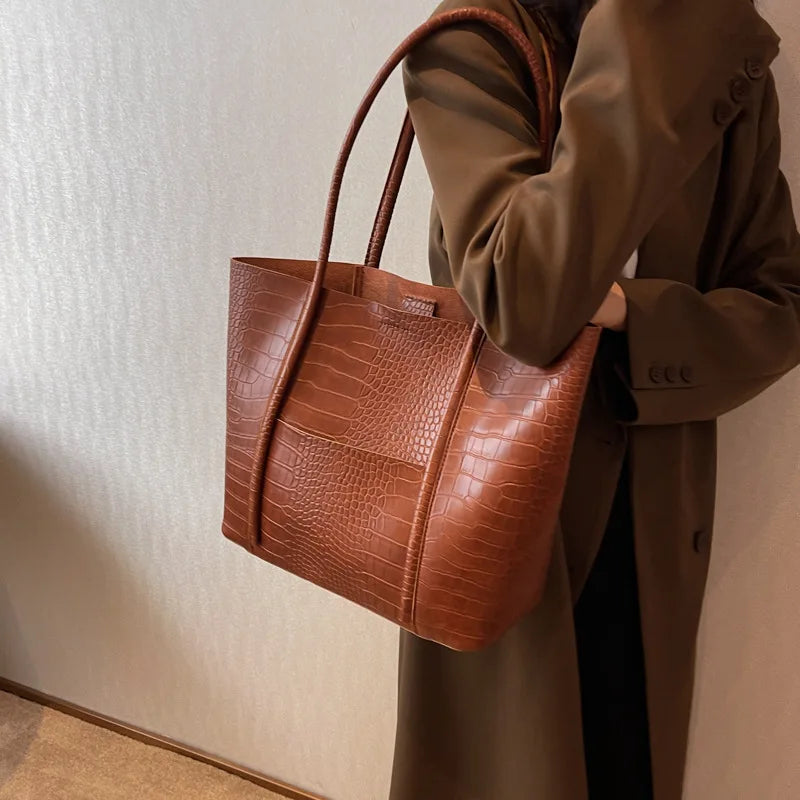Mira™ | Krokodilskinn Axelväska