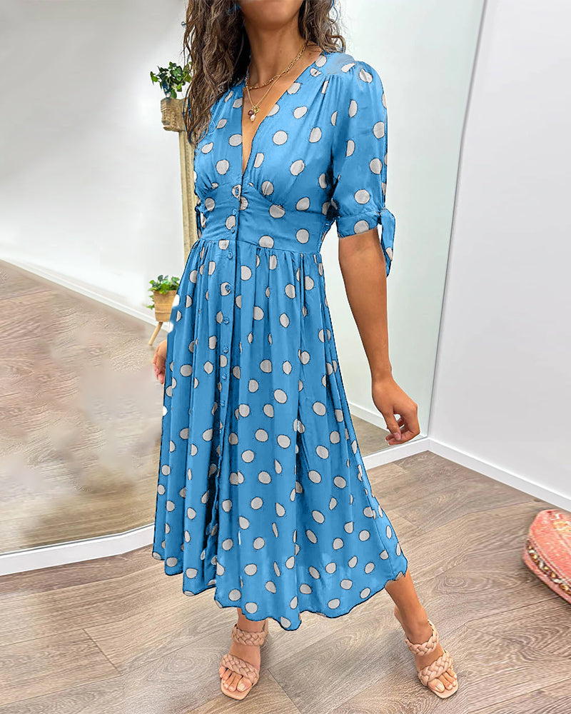 Monique™ | Elegant prickig klänning