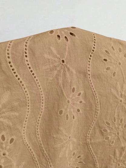 Charly™ | Elegant topp med V-ringning och puffärmar