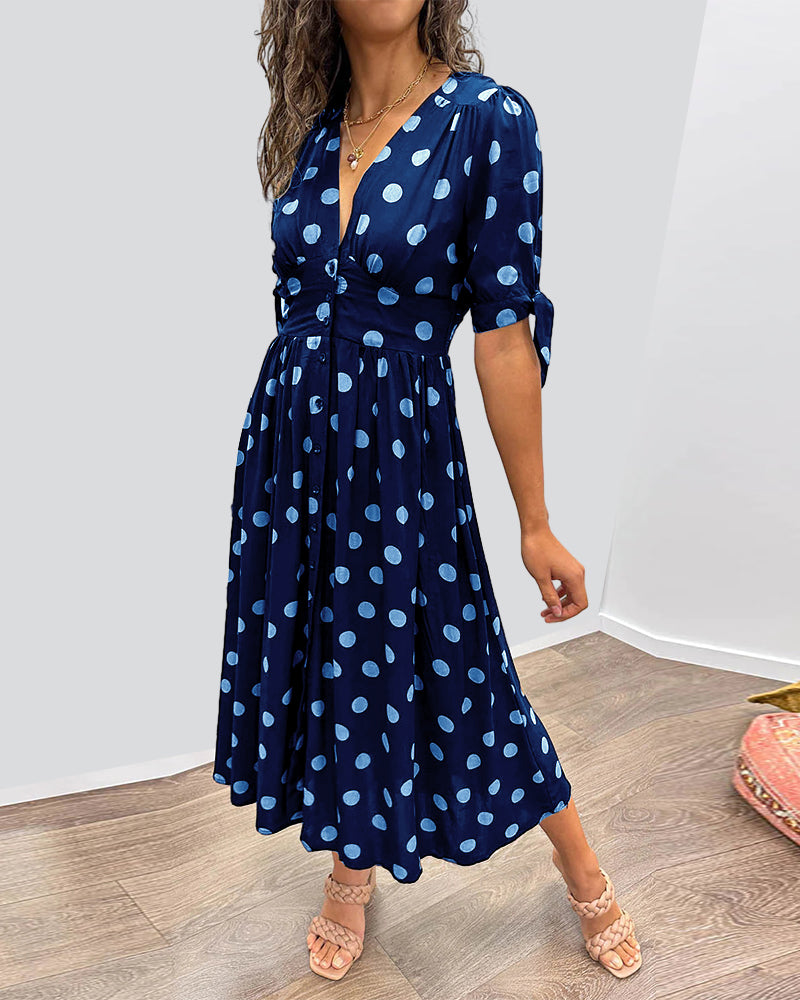 Monique™ | Elegant prickig klänning