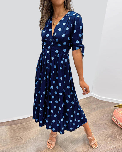 Monique™ | Elegant prickig klänning