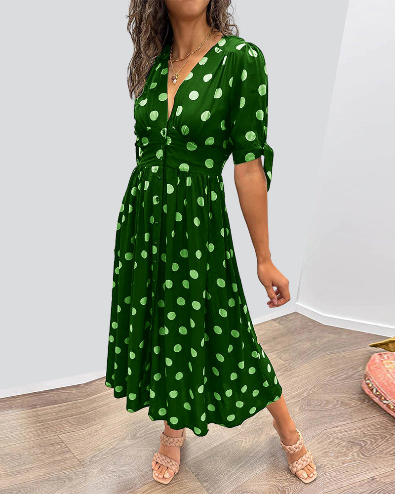 Monique™ | Elegant prickig klänning
