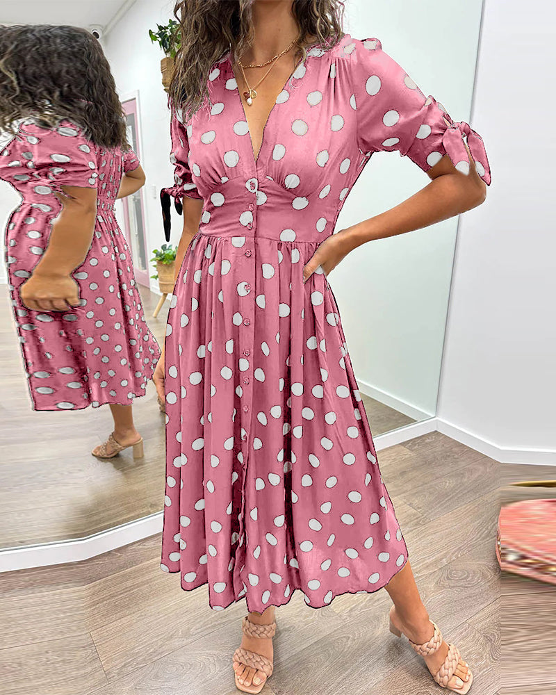 Monique™ | Elegant prickig klänning