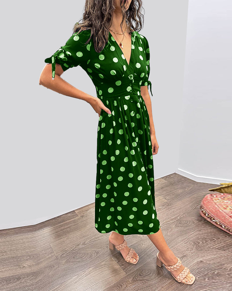 Monique™ | Elegant prickig klänning