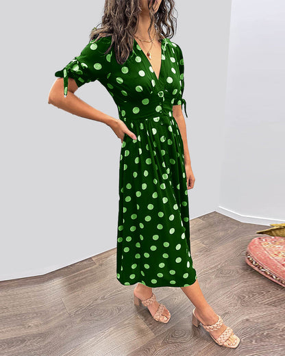 Monique™ | Elegant prickig klänning