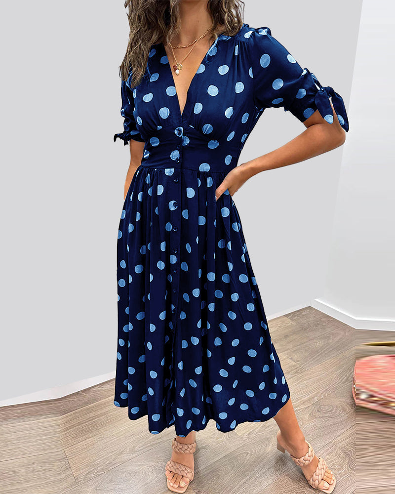 Monique™ | Elegant prickig klänning