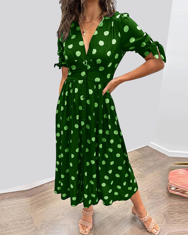 Monique™ | Elegant prickig klänning