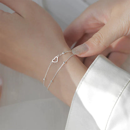 Mari™ | Justerbart silverarmband med hjärtform
