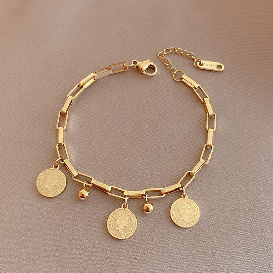 Claire™ | Justerbart armband med guldmynt