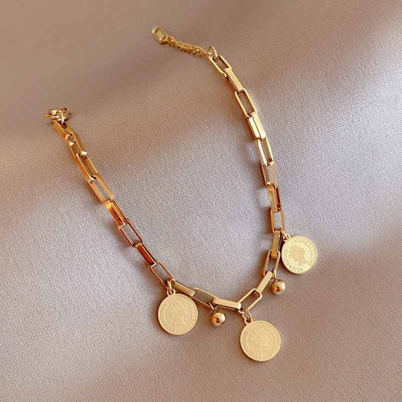Claire™ | Justerbart armband med guldmynt
